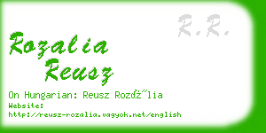 rozalia reusz business card